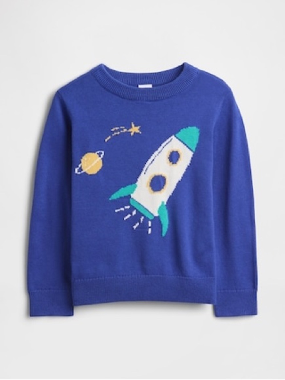 NWT GAP Blue Rocket Intarsia Sweater